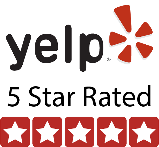 Yelp 5 Star Rated badge